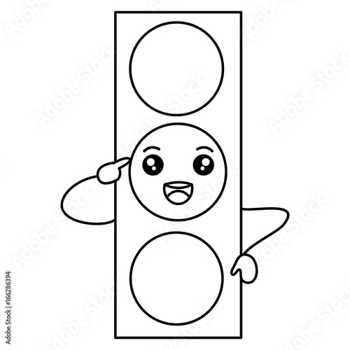 traffic light kawaii character