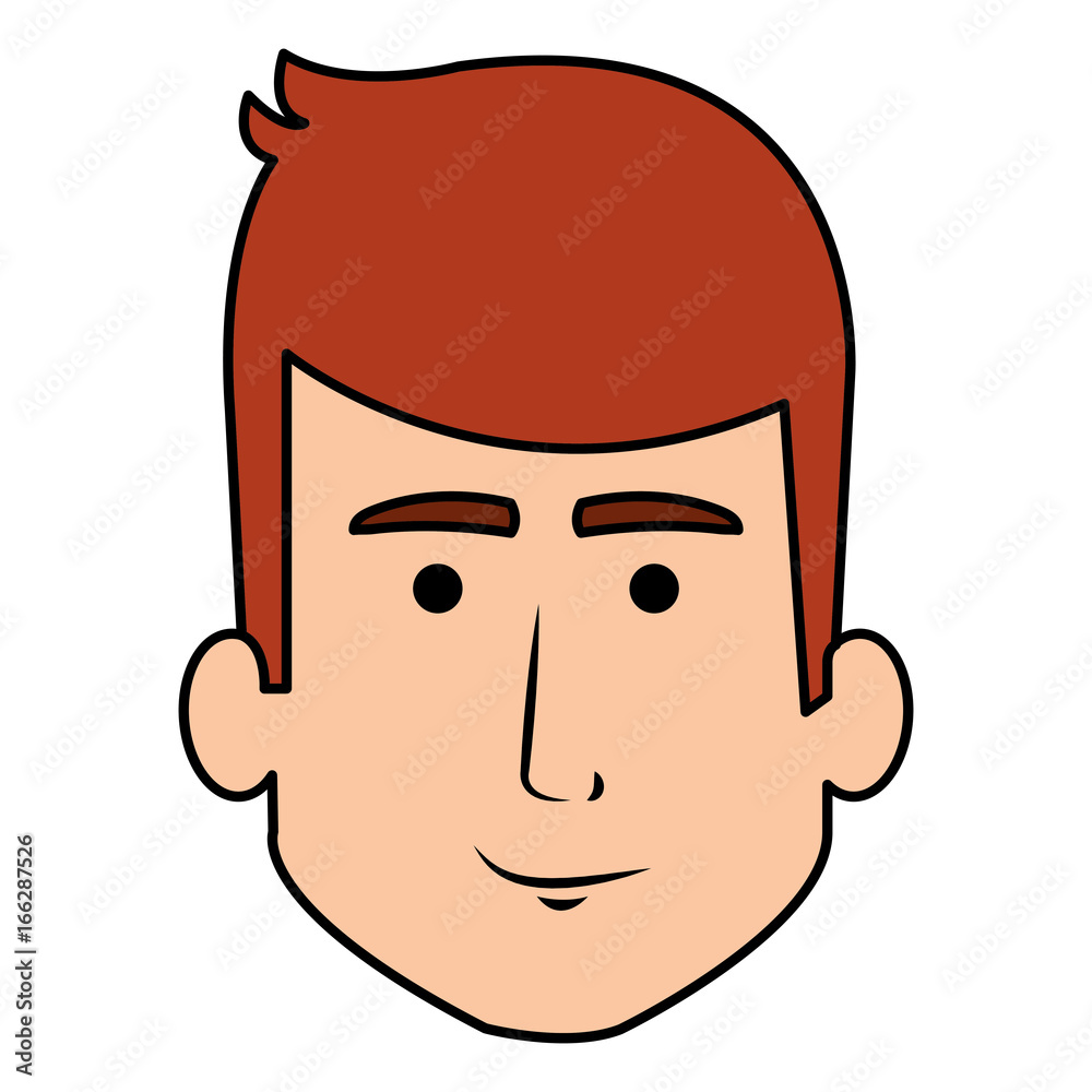 young man head avatar character