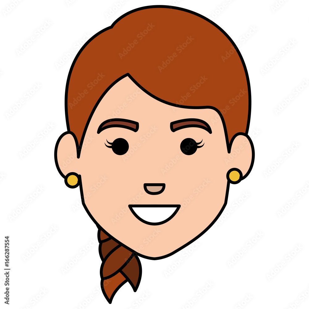 beautiful woman head avatar character