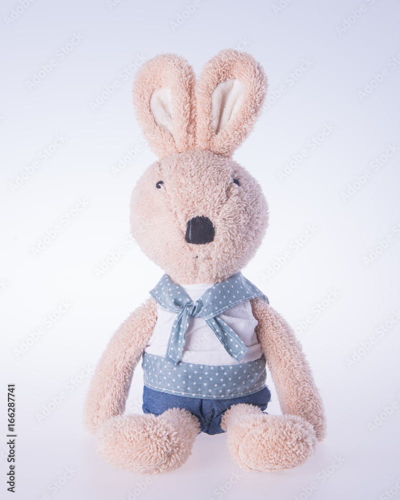 rabbit or bunny toy on a background. rabbit or bunny toy on a background.