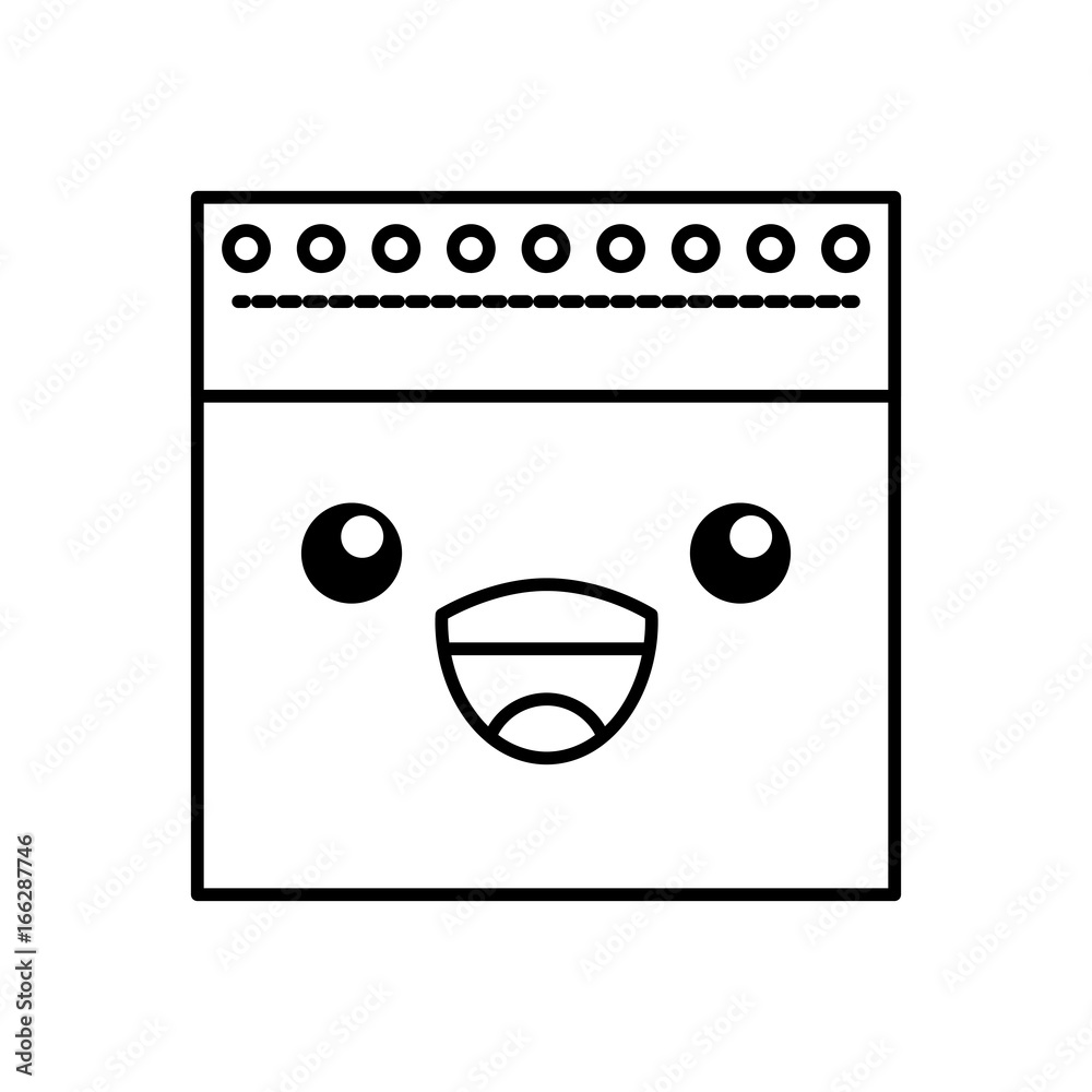 notebook sheet kawaii character notebook sheet kawaii character