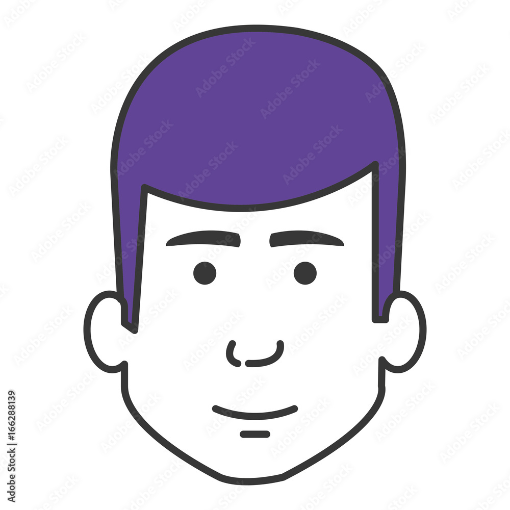 young man head avatar character young man head avatar character