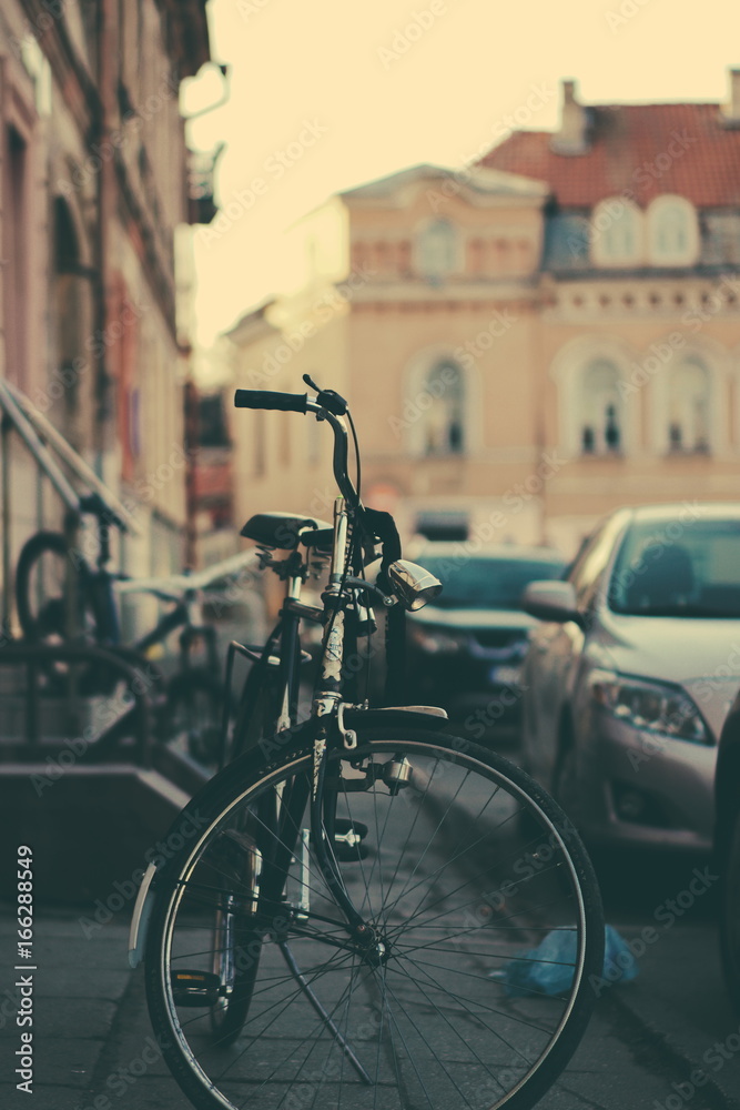 Bicycle and old town