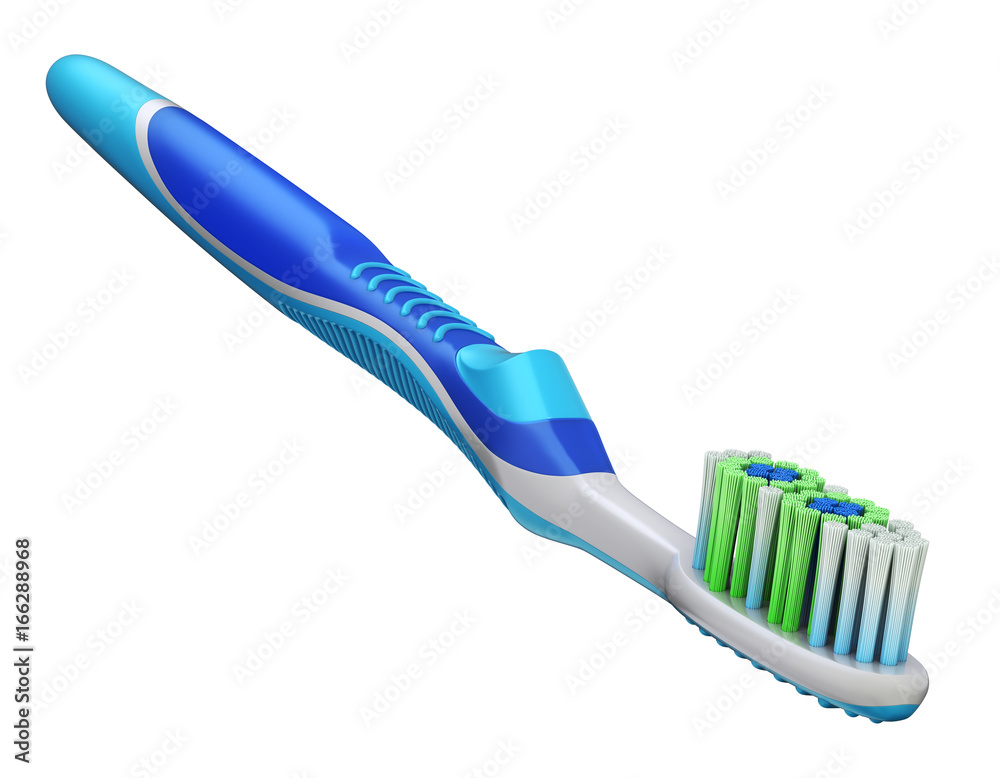 Multicolored toothbrush isolated on white background Multicolored toothbrush isolated on white background