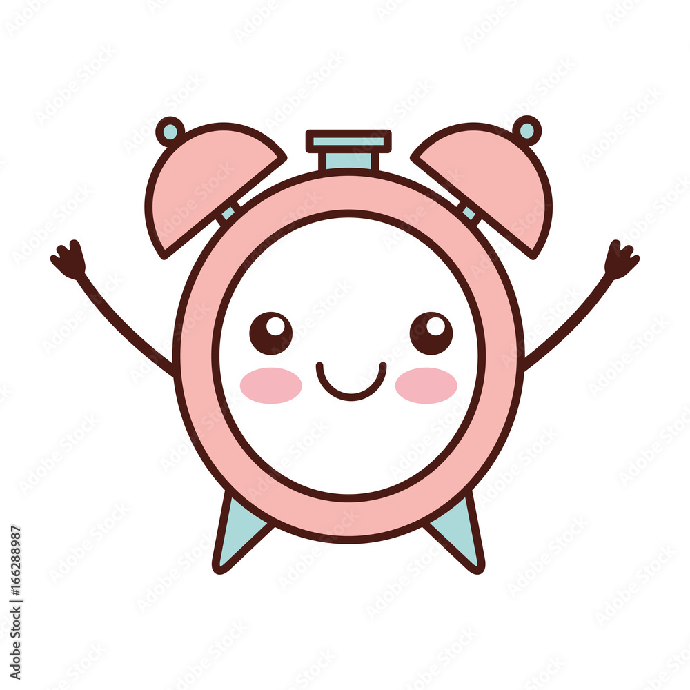 alarm clock kawaii character alarm clock kawaii character