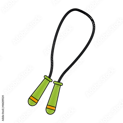 jump rope sport and fitness symbol stock