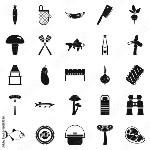 Picker icons set, simple style