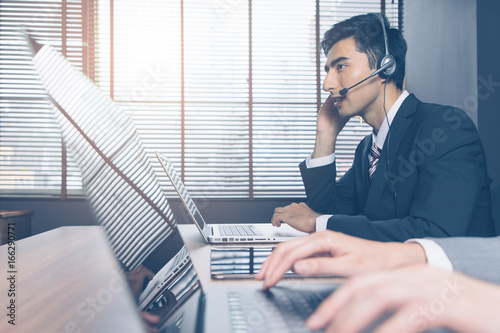 Fotografija support center concept.