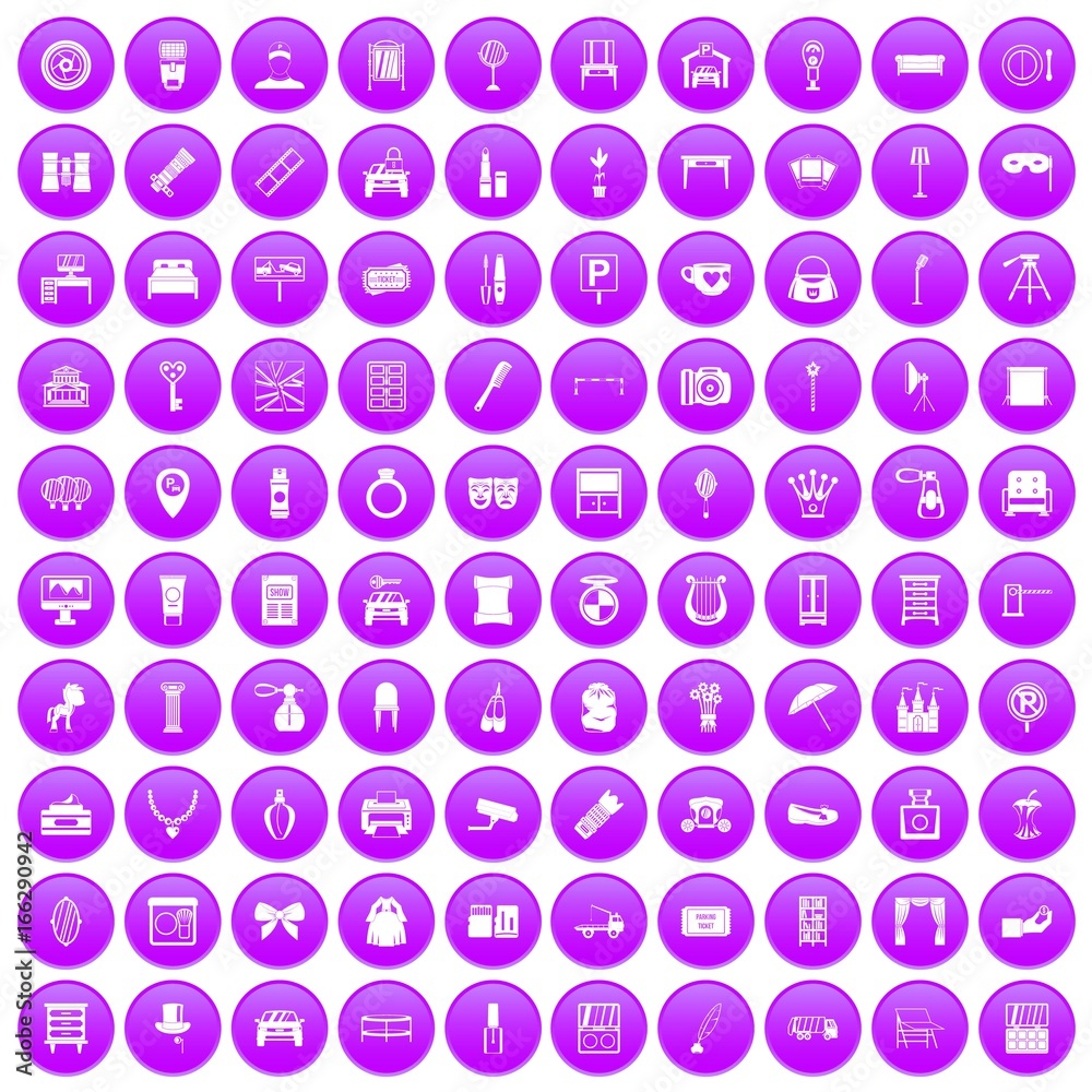 100 mirror icons set purple 100 mirror icons set purple