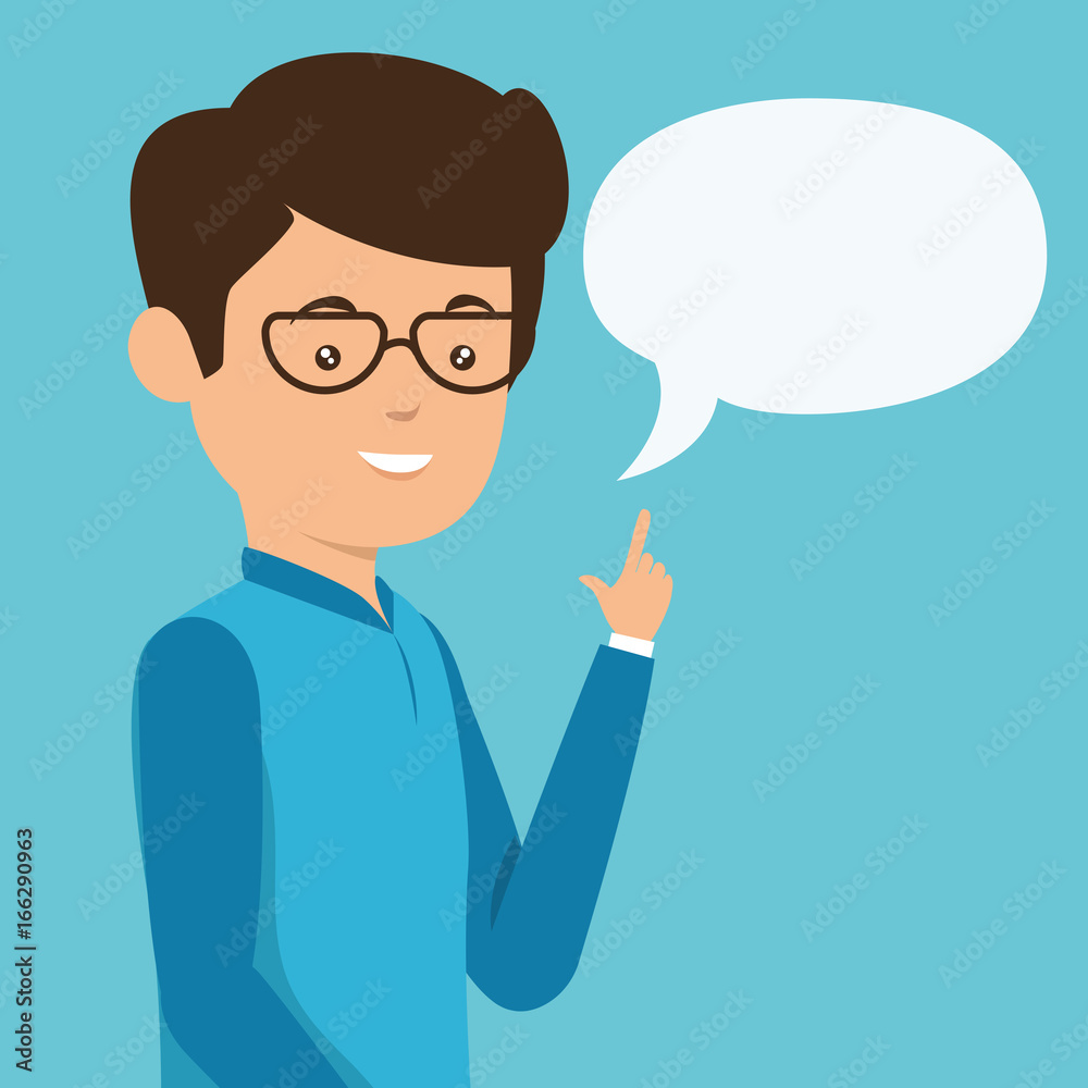business people with speech bubbles communication