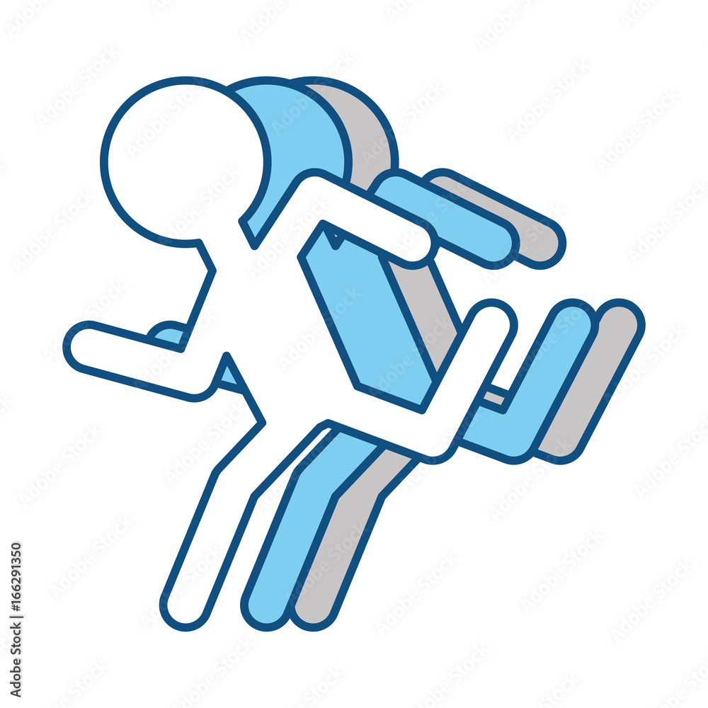 Man running pictogram Man running pictogram