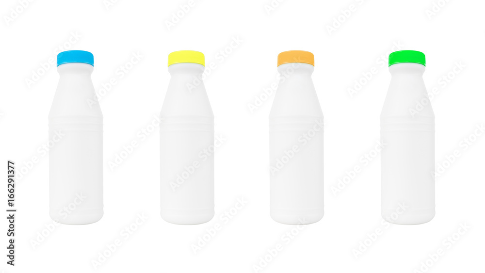 milk bottles isolated on white milk bottles isolated on white