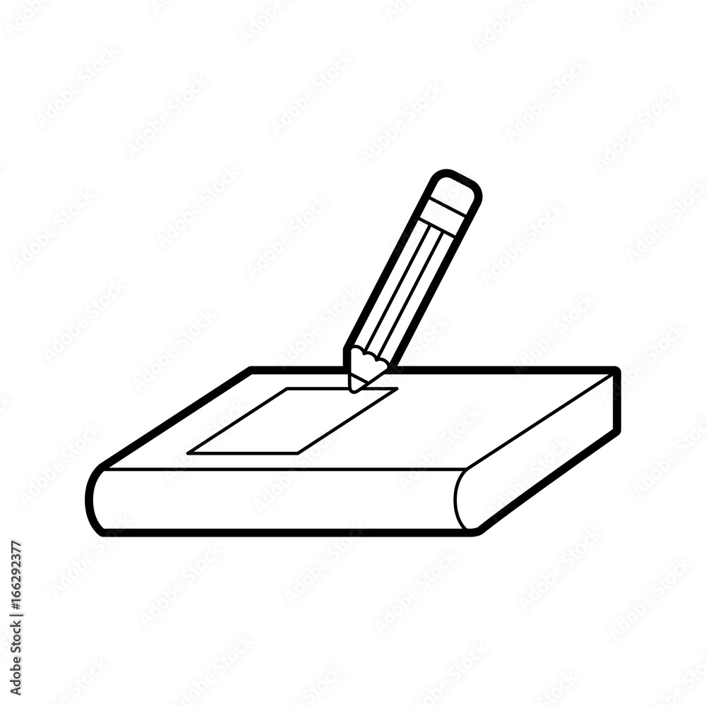 Fototapeta premium text book with pencil