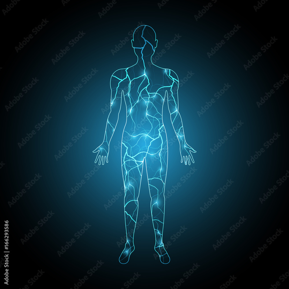 technology future electric current human body Stock Vector Adobe Stock