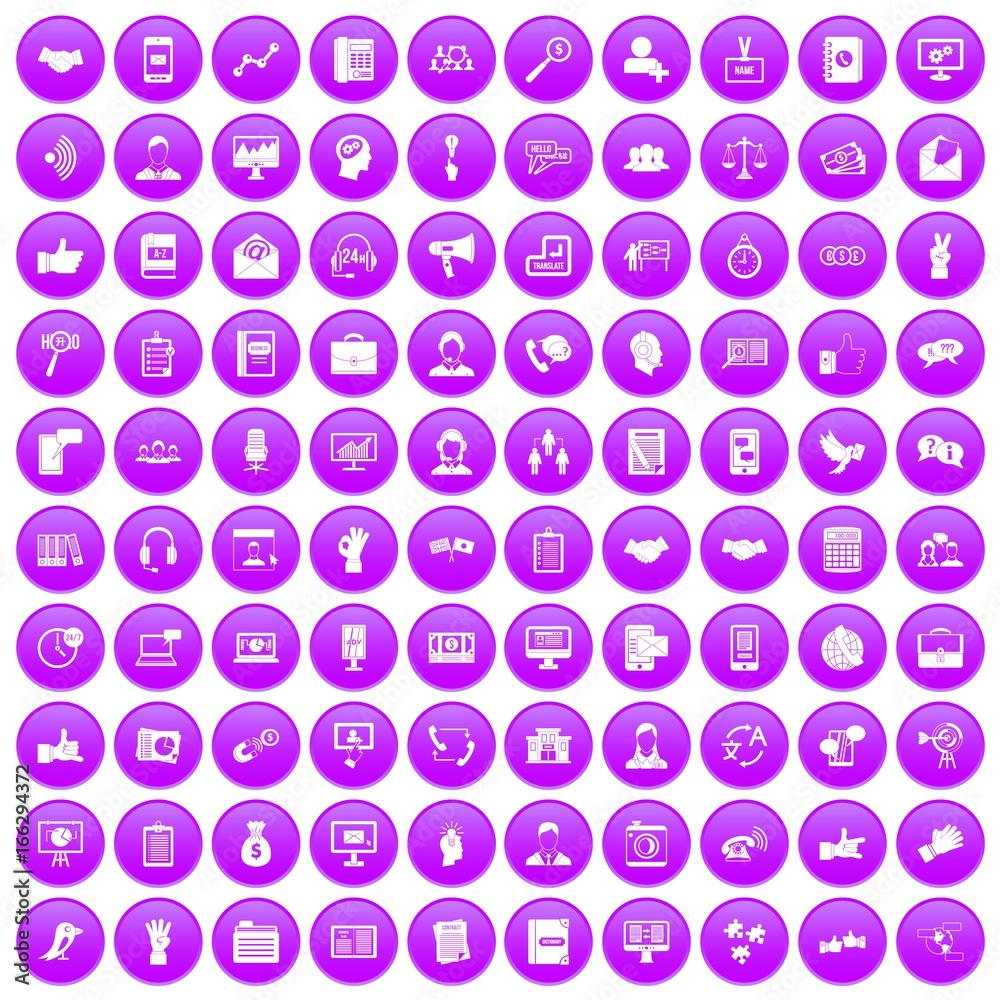 100 dialog icons set purple 100 dialog icons set purple