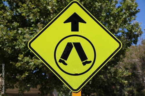 Traffic sign Pedestrian crossing in Australia 