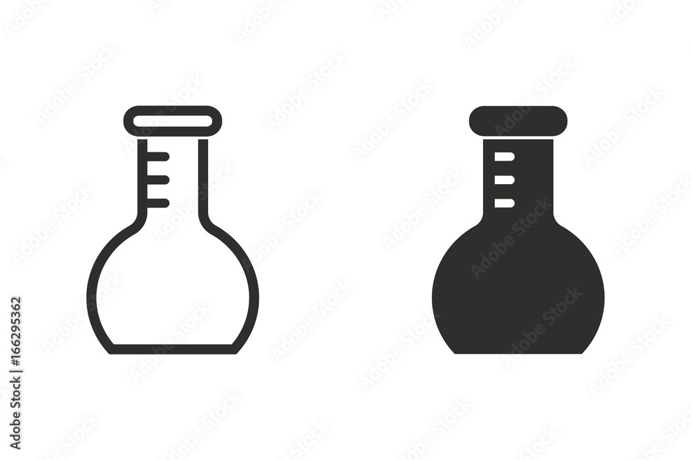 Flask vector icon. Flask vector icon.