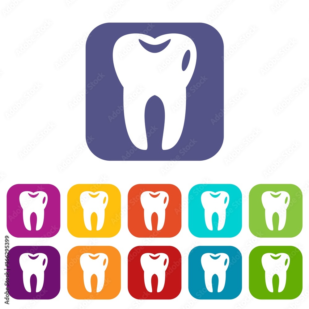 Tooth icons set Tooth icons set