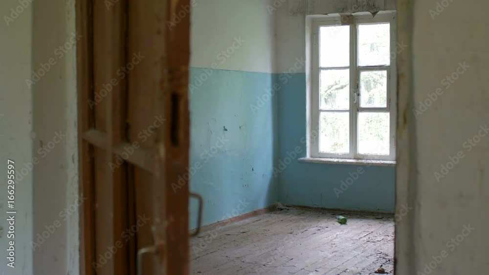 door in old house is opening independently, nobody, old empty room, abandoned house, scary scene door in old house is opening independently, nobody, old empty room, abandoned house, scary scene