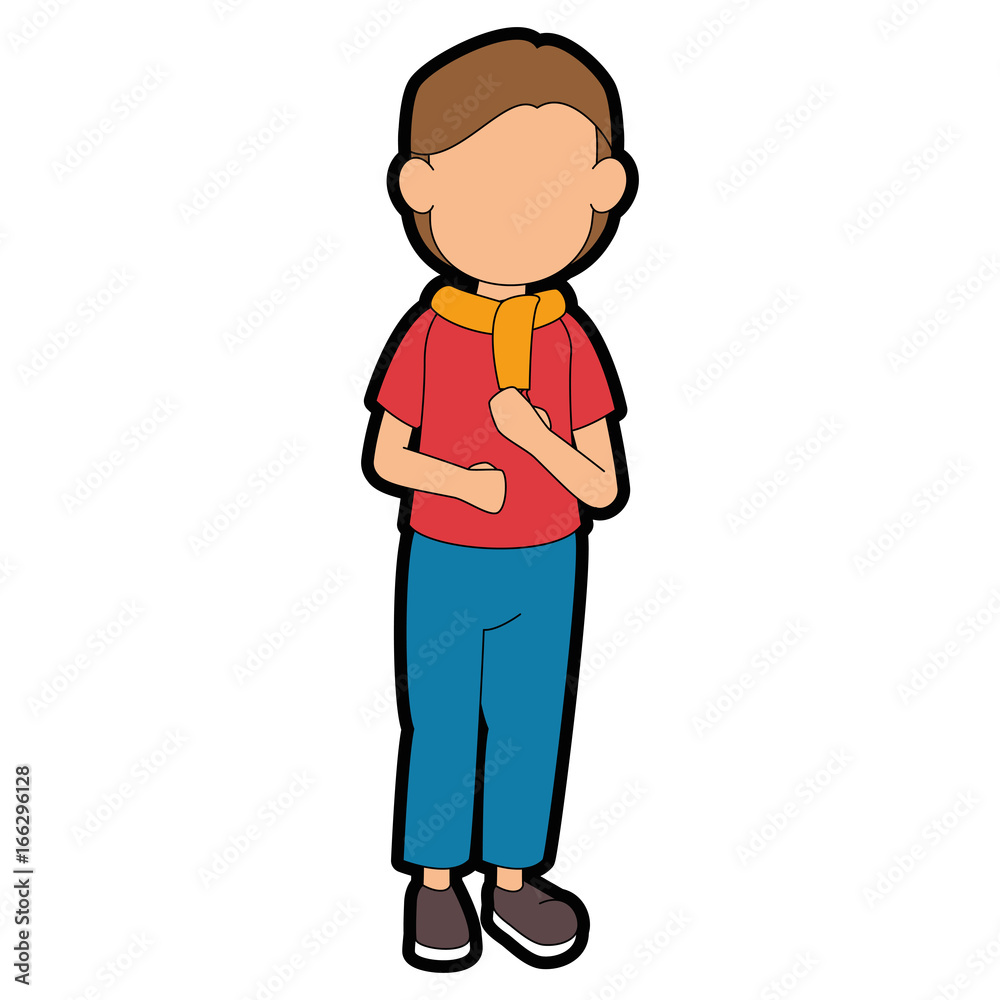 Man faceless cartoon Man faceless cartoon