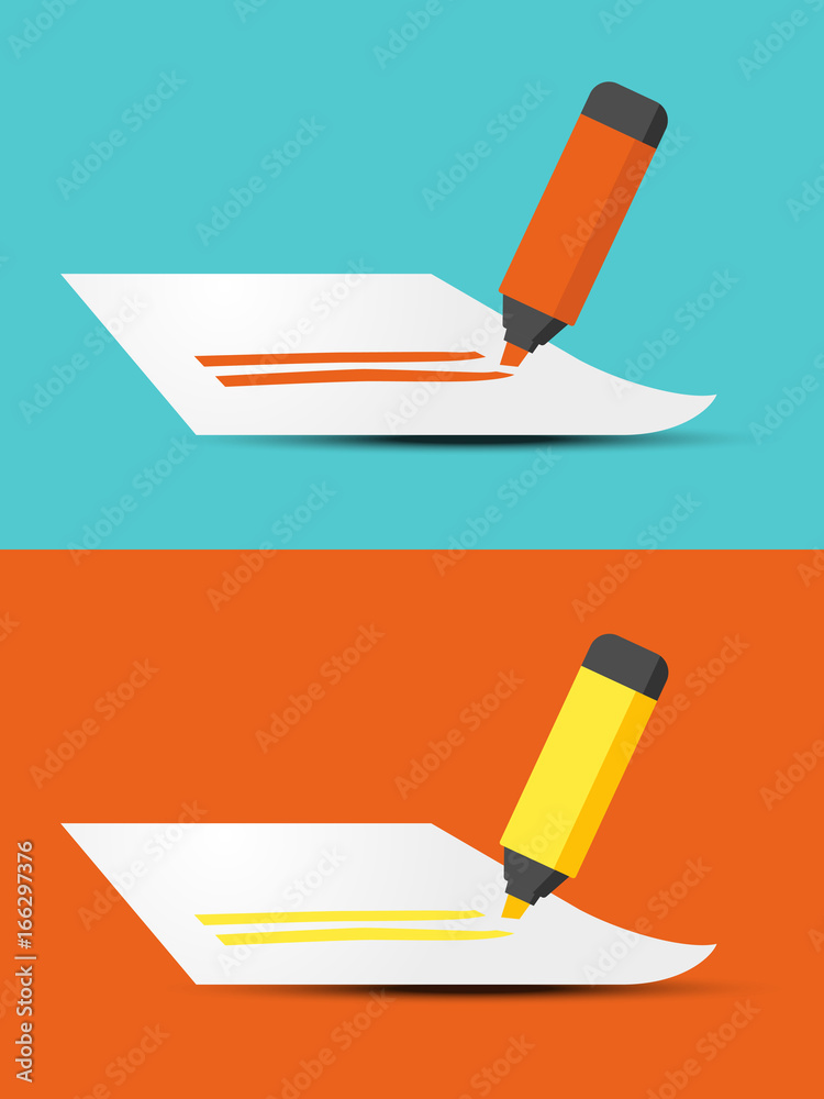 Writing by pen graphic symbol Writing by pen graphic symbol