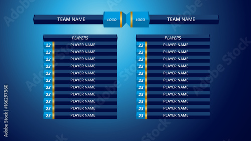 Broadcast Graphic Template for Sports