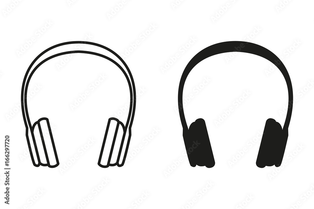 Headphone vector icon. Headphone vector icon.