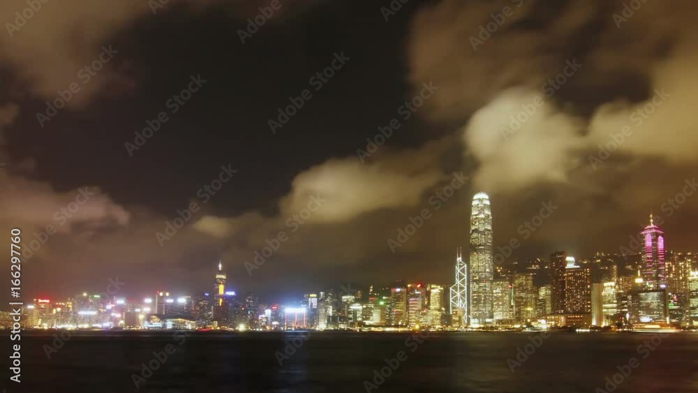 Hong Kong Victoria Harbor At Night ( panning ) Hong Kong Victoria Harbor At Night ( panning )