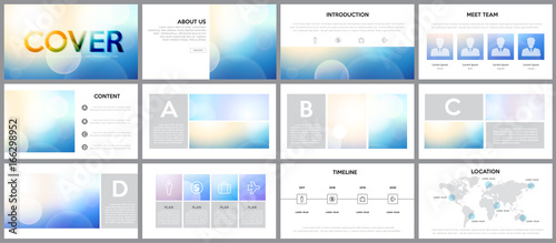 Design element of infographics for presentations templates.