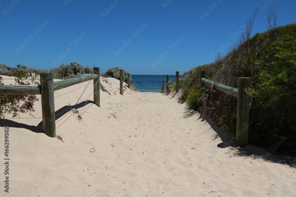 Way to Bathers beach at Indian Ocean in Fremantle, Australia