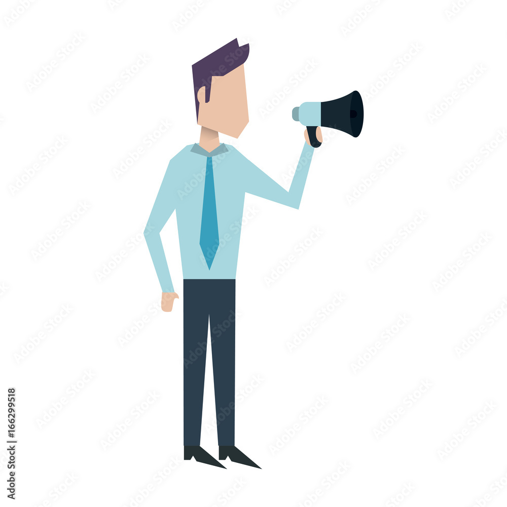 businessman holding megaphone avatar icon image vector illustration design businessman holding megaphone avatar icon image vector illustration design