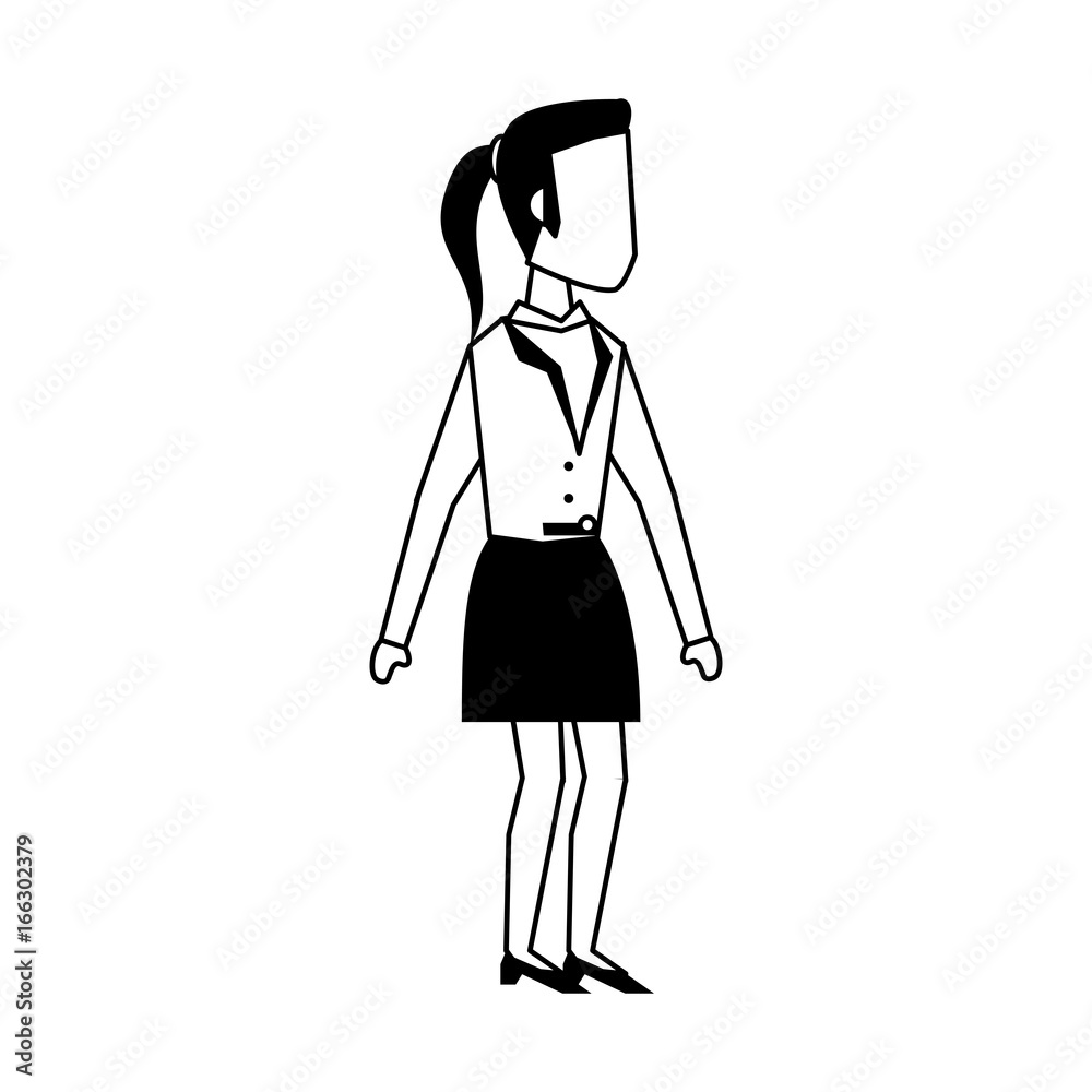 woman with ponytail avatar icon image vector illustration design black and woman with ponytail avatar icon image vector illustration design black and