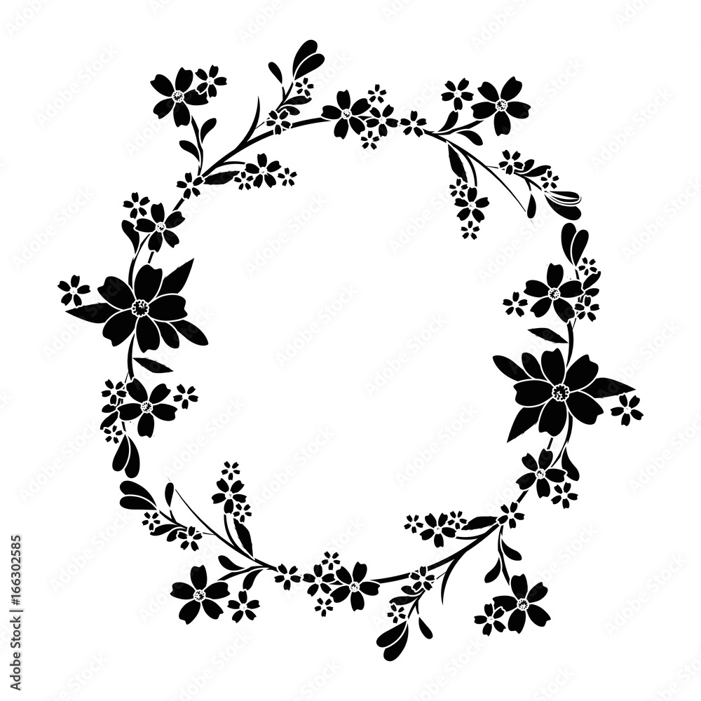 decorative frame with flowers icon decorative frame with flowers icon