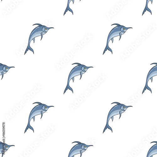 Marlin fish icon in cartoon style isolated on white background. Sea animals symbol stock vector illustration.