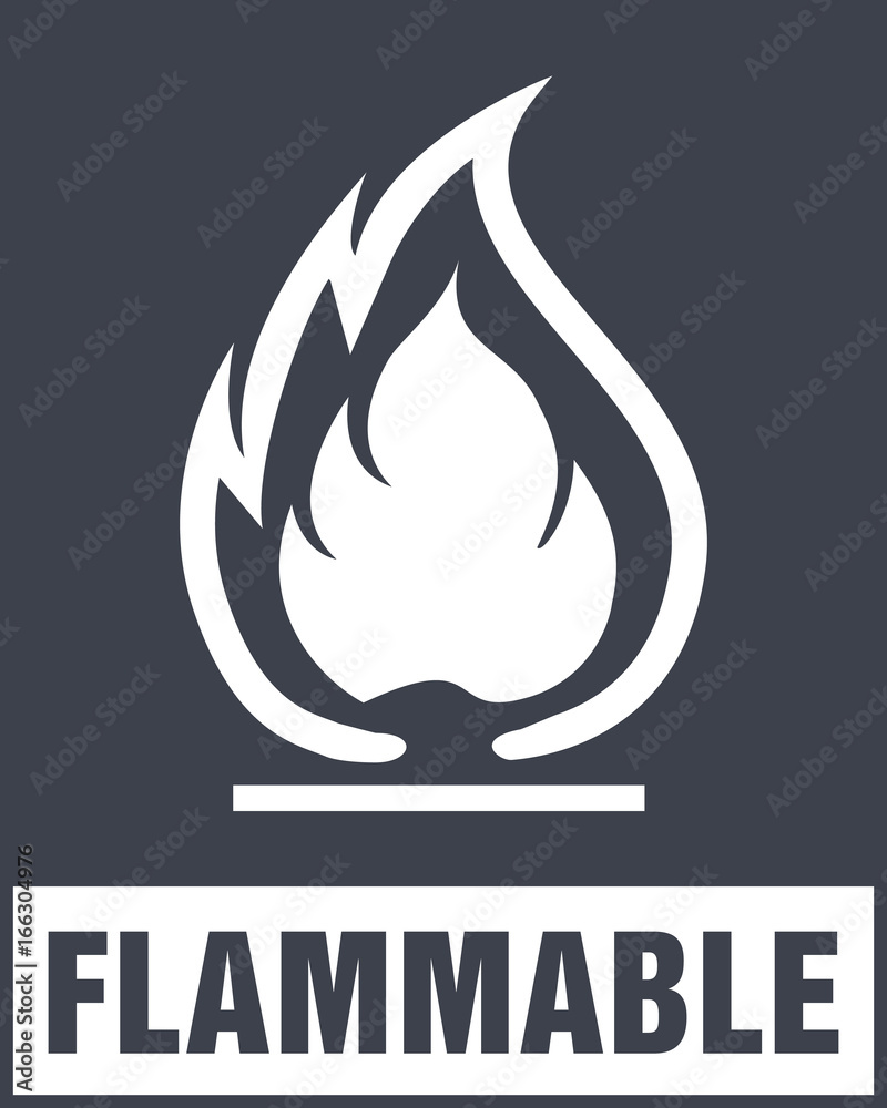 Flammable Symbol. Fire Icon. Packaging Symbol for Delivery of Cargo ...