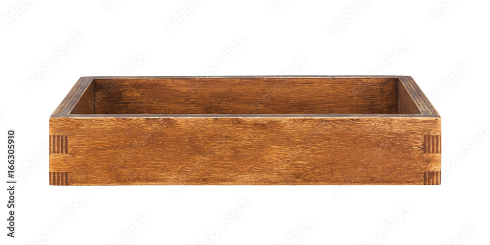 Brown rustic wooden box Brown rustic wooden box