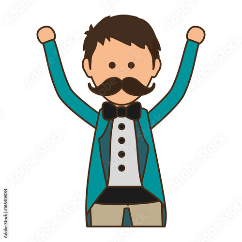 Cute magician cartoon