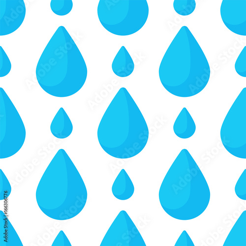 Seamless colorful drops pattern background vector water blue nature raindrop abstract illustration