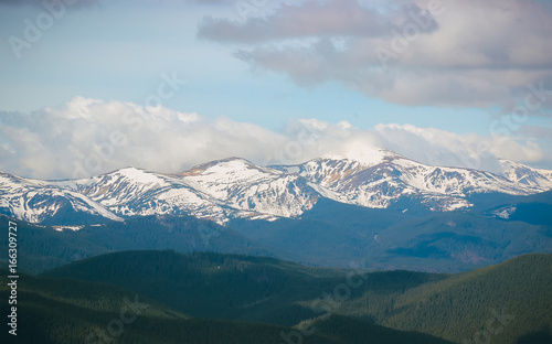 Landscape in the Carpathian mountains