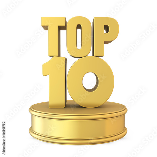 Top 10 on Podium Isolated photo