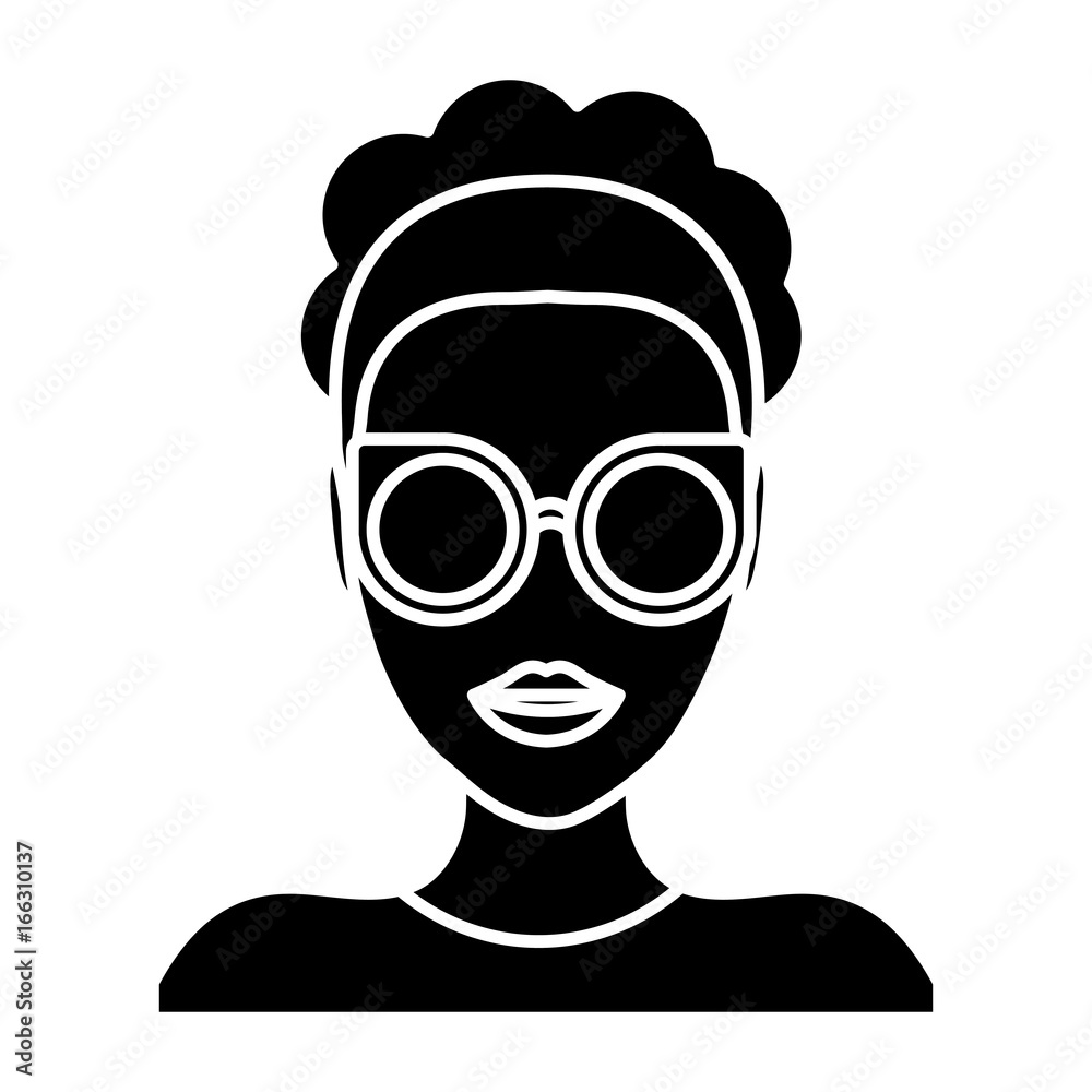 woman with glasses icon