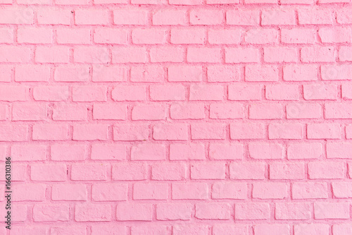Fototapeta Pastel pink ordered brick wall texture background,backdrop for lady or woman concept