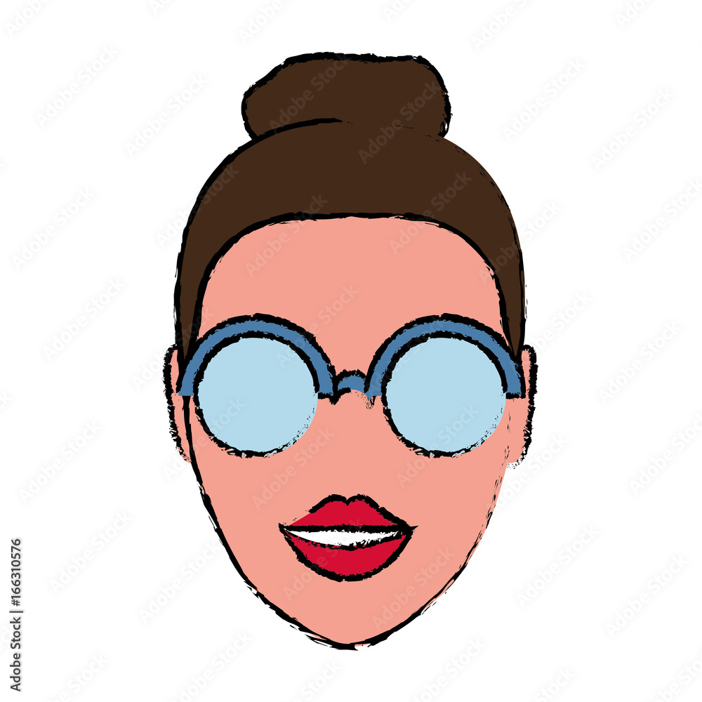 woman with glasses icon woman with glasses icon