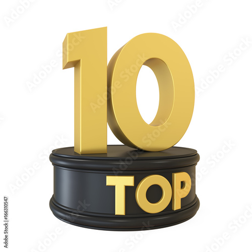 Top 10 on Podium Isolated