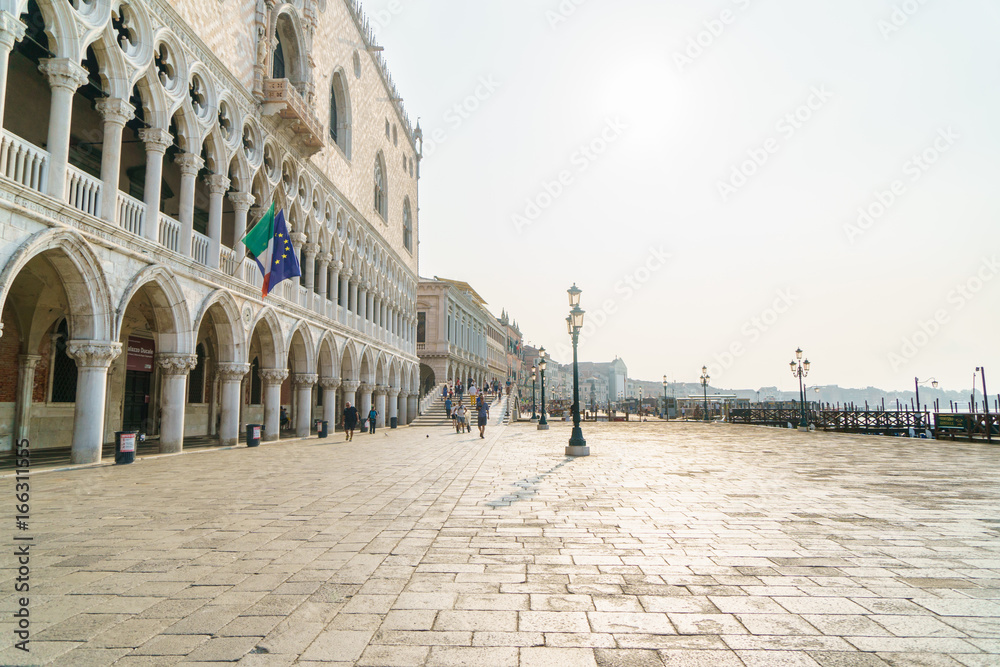 San Marco square and Palazzo Ducale in morning light.