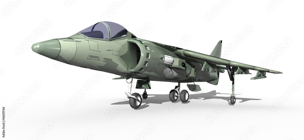 Militärflugzeug, Senkrechtstarter freigestellt Militärflugzeug, Senkrechtstarter freigestellt