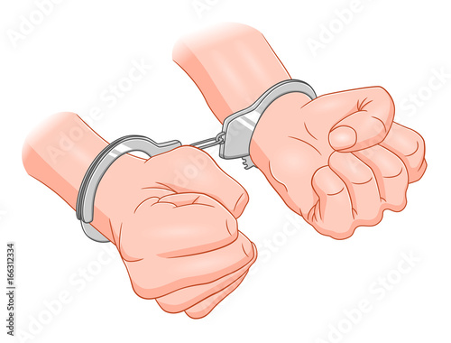 Hands in handcuffs