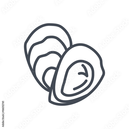 Seafood Food line icon oyster