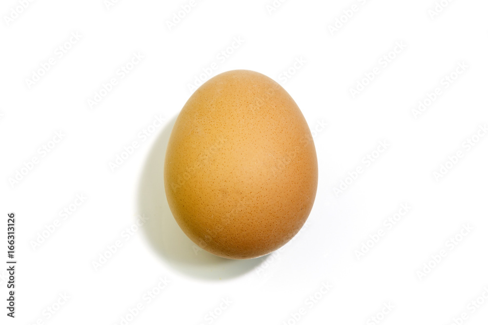 Boiled chicken egg isolated on whit Boiled chicken egg isolated on whit