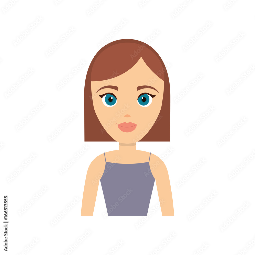 cartoon woman icon
